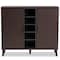 Baxton Studio Idina Dark Brown and Grey Finished Wood 2-Door Shoe Cabinet 173-10906 - alternate 2